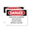 Signmission Livestock Guardian Dog On Duty Do Not Enter Danger Sign, Vinyl Decal, 10in W x 7in L, 2PK OS-2PACK-DS-D-710-L-2150 - alternate 1